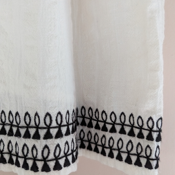 Loft cream off-white loose boho summer cotton dress small sz small NWT - Picture 5 of 16